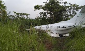 BREAKING: Private Jet Conveying Tinubu’s Minister of Power, Entourage Crash-Lands In Oyo State