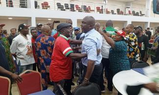 Imo Election: Stakeholders’ Meeting Turns Rowdy As Opposition Parties Clash Over INEC's Barring Of Journalists From Recording, Using Cameras 
