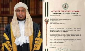 Rivers Political Crisis: Assembly Speaker Loyal To Governor Fubara, Edison Ehie, Resigns, Quits As Lawmaker