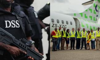 Power-Drunk Hooded DSS Operatives In Oyo State Arrest Green Africa Airways Workers Over Refusal To Clear Their Boss