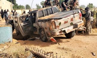 EXCLUSIVE: Nigerian Soldier Injured As Major General’s Vehicle Runs Over IED Planted By Boko Haram In Yobe