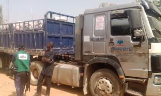 BREAKING: Nigerian Army Intercepts Two Dangote Trucks, 3 Others Allegedly Transporting Prohibited Goods To Cameroon