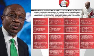 EFCC Releases Details Of 18 Of 26 Fresh Multi-Million-Dollar, Naira Corruption Charges Against Former Nigerian Central Bank Governor, Emefiele