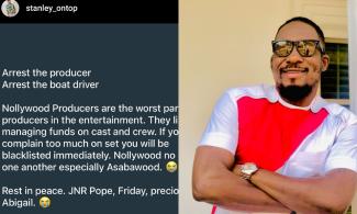 Nigerian Movie Producer Calls For Arrest Of Colleague, Adamma Luke And Boat Rider Over Death Of Nollywood Actor, Junior Pope