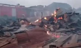 Kwara Government Says Cigarette Stick Caused Market Fire Which Razed 50 Shops, N360million Worth Of Property
