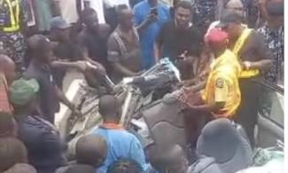 Articulated Truck Crushes Woman To Death Inside Car In Lagos, Driver Flees 