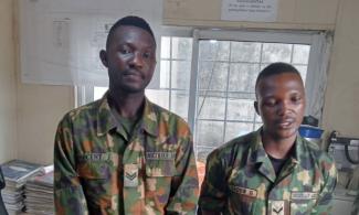 EXCLUSIVE: Two Nigerian Soldiers Arrested For Stealing Armoured Cables At Dangote Refinery In Lagos