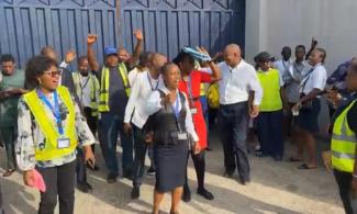Dana Air Workers Protest Airline's Continued Sacking Without Payment Of Salary Backlogs