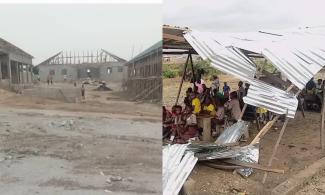 FCT Minister, Wike Begins Reconstruction Of School Where Pupils Learn Under Fallen Roof After SaharaReporters' Story