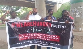 Despite Police Clampdown, Nigerians Hold #WeAreHungry Protest In Abuja, Knock Tinubu Government 