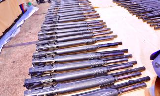 Nigerian Arms Centre, NCCSALW Takes Delivery Of Seized Container With 844 Rifles Worth N4billion 