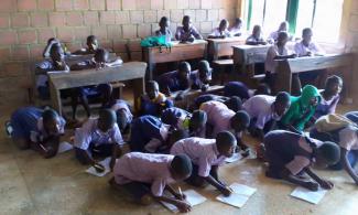 More Than 90 Pupils In Abuja School Sit On Bare Floor, Lack Furniture As Civic Group Demands Wike, Kingibe's Attention 