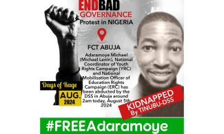 Take It Back Movement Demands Immediate Release Of #EndBadGovernance Protest Leader, Michael Lenin Arrested By DSS In Abuja