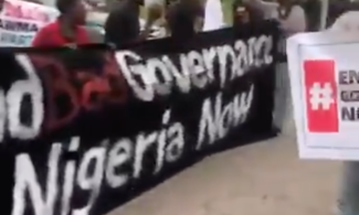 #EndBadGovernance Protesters Gather At Abuja Stadium, Kick Off Demonstration Under Heavy Security