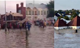 BREAKING: Many Residents Currently Trapped As Heavy Flood Hits Maiduguri, Other Borno Areas, Submerges Emir’s Palace 