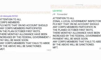 How Nigeria’s National Youth Service Scheme NYSC Threatened Sanctions Against Corps Members Who Joined #FearlessInOctober Protests