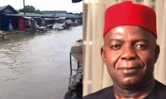 Aba Residents Knock Abia Governor Otti Over Flooded, Dilapidated Road, Resort To Canoe Boats