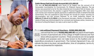 Over N78Million Public Funds Paid Into Personal Accounts In Abia, Contracts Worth N47Million Awarded Without Due Process