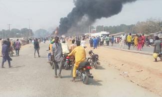 BREAKING: Scores Feared Dead Including Pregnant Woman As Fuel Tanker Explodes In Niger State