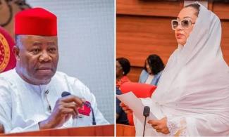 Senator Natasha Formally Submits Sexual Assault Petition Against Godswill Akpabio To Senate