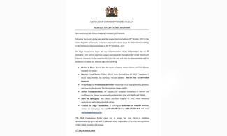 Kenyan Government Warns Citizens In Tanzania Ahead Of December 9 Demonstrations