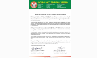 Nigerian Catholic Laity Council Joins Bishops In Condemning Worsening Insecurity, Demands Protection