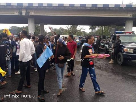 Rivers State University Students Protest ‘No School Fee, No Exam’ Policy By School Management